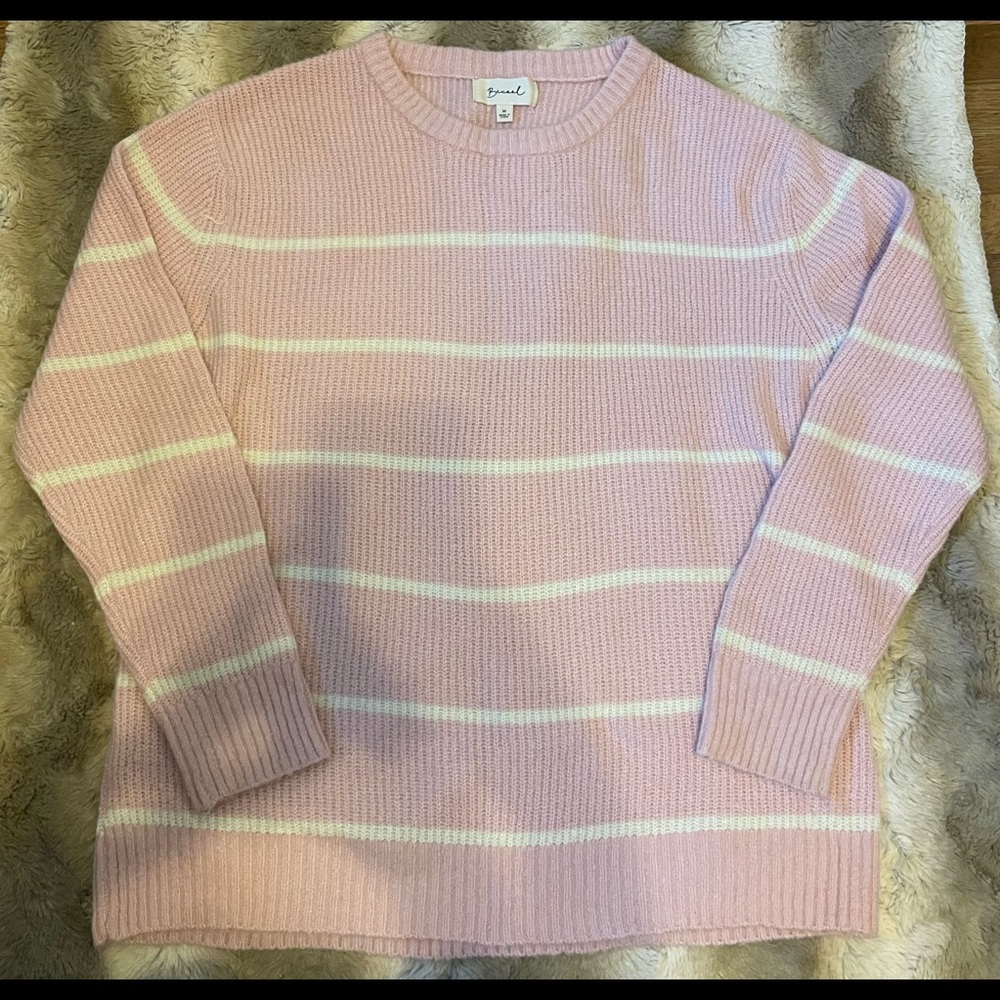 Pink & white knit sweater